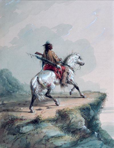 Crow-Indianer auf der Lauer von Alfred Jacob Miller